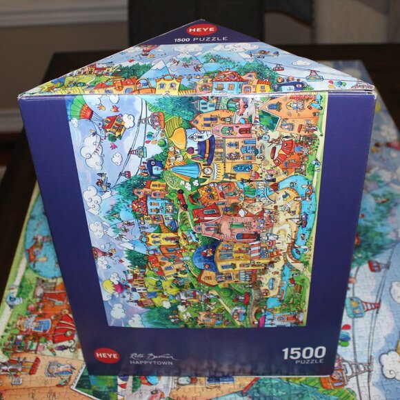 FREE*❤️3 missing pieces OMG!! Heye 1500pcs puzzle HAPPY TOWN Rita Berman 2020 - Picture 2 of 5